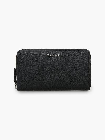 Calvin Klein Táskák & Kiegészítők HU857132 | Calvin Klein Large Zip Around Női Pénztárca Fekete